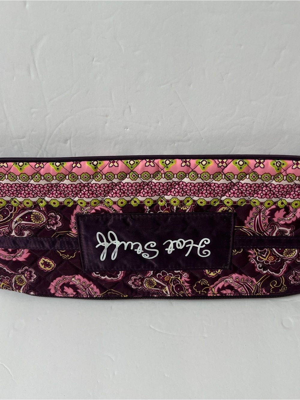 Hot Stuff Quilted Cosmetic Pouch - Pink & Purple Paisley - Picture 9 of 9